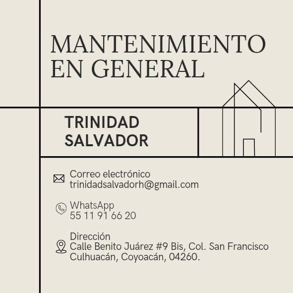 Mantenimiento en general Trinidad Salvador